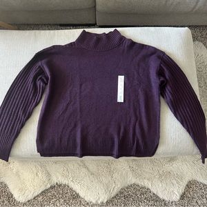 SO Deep Purple Mock-Neck Sweater Size Juniors Small
